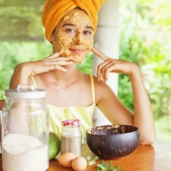 Girl with Homemade Facial