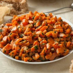 Traditional Moroccan Carrot Salad.