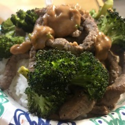 Beef Stir Fry with Roasted Broccoli 