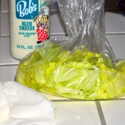 A bag of dried lettuce.