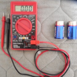 A multimeter to test batteries.