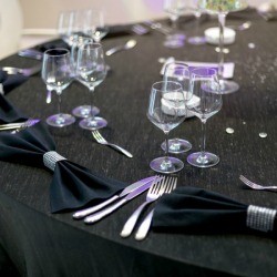 Table decorated for a wedding