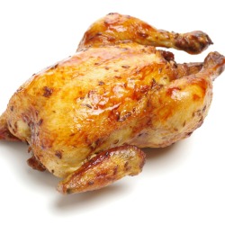 Roast Chicken on a white background
