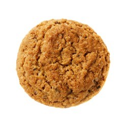 Moist Oatmeal Cookie on a white background