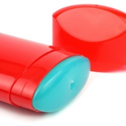 Stick of Deodorant in red container