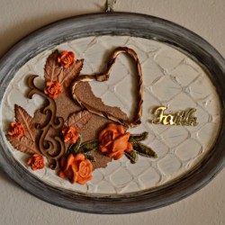 Vintage Mixed Media Framed Roses - ready to hang and display