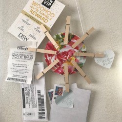 Wall Memo Clothespin Board