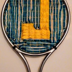 Tennis Racket Weaving - finished woven J