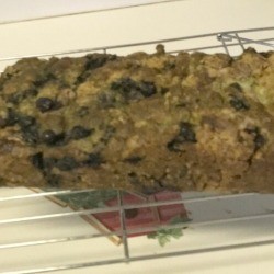 Blueberry Zucchini Bread on rack