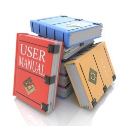 Pile of user manuals.