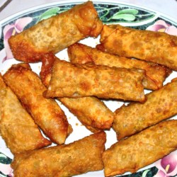 Chicken Egg Rolls on plate