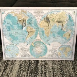 Push Pin Travel Map For Less - full view of the map board