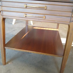 Determining the Value of Mersman Tables - closeup of the drawer on the table