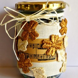 Pumpkin Seed Blessing Jar - closeup of finished gift jar