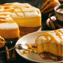 Pumpkin and Caramel Cheesecake.
