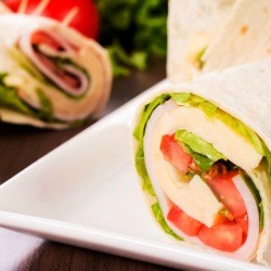 Tortilla wrap sandwich.