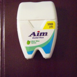 A package of dental floss.