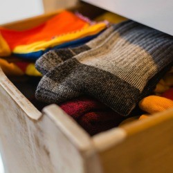 Open sock drawer.