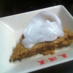 Buko-Pandan Cake on plate