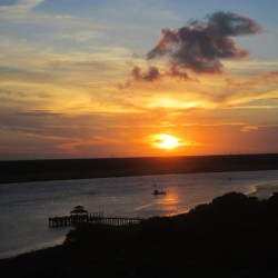 Sunset in Charleston, South Carolina - sunset over a lake