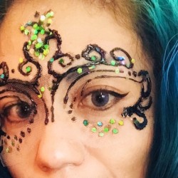 Tulle Masquerade Mask - woman wearing the mask