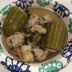 Stuffed Pork Bitter Melon Soup in bowl