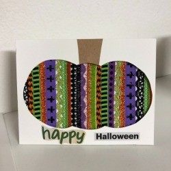Silhouette Pumpkin Halloween Card - finished card