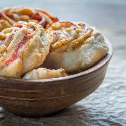 Pizza Buns in a bowl.
