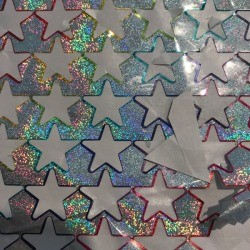 Teach Kids to Use Sticker Sheet Scraps - sticker sheet after star stickers used up