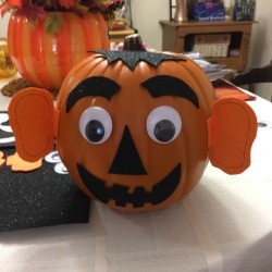 Easy Pumpkin Decorating - funny pumpkin with big ears