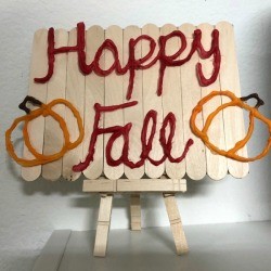 Happy Fall Sign - sign on easel 