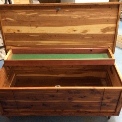 Determining the Age of a Murphy Cedar Chest - open cedar chest