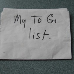 A folded paper that says 