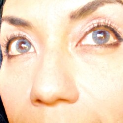 DIY Long-Lasting Eyelash Lift - closeup of eyes after process