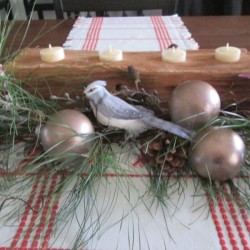 Firewood or Broken Tree Branch Tea Light Holder - firewood holder on dining table