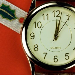 Making a Ribbon Watch Strap - quartz watch with Christmas ribbon in background