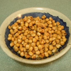 Honey Mustard Roasted Chickpeas