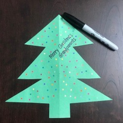 Christmas Ornament Card - card with greeting written on the front