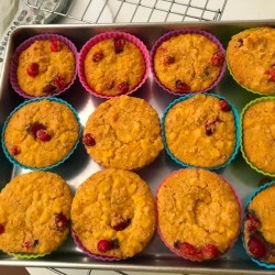baked Maple Cranberry Corn Muffins