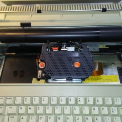 Repairing a Silver Reed EZ 20 Typewriter - open typewriter