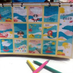 Handcrafted Notebook and Planner - front page showing all months