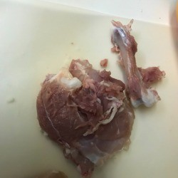 Deboning Chicken Thighs - deboned thighs