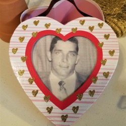 Decorated Heart Box Crafts - photo heart lid