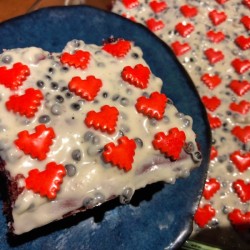 Sweetheart Crunch Cake on plate