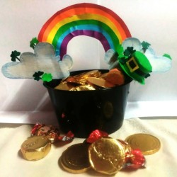 Pot of Golden Treats - candy filled pot of gold 
