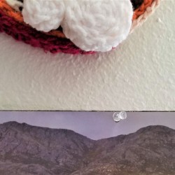Using binder clips to hold up pages of a thin calendar.