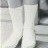 A pair of white go-go boots