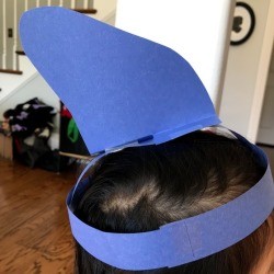 Shark Fin Hat - child wearing the shark fin hat