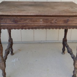 Identifying a Old Wooden Table - old unfinished wood table