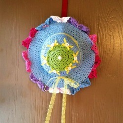 Spring Hat and Butterfly Door Hanging - hat door hanging